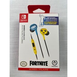 PowerA Fortnite Peely Wired Earbuds for Nintendo Switch UNHSEBWD Yellow Blue